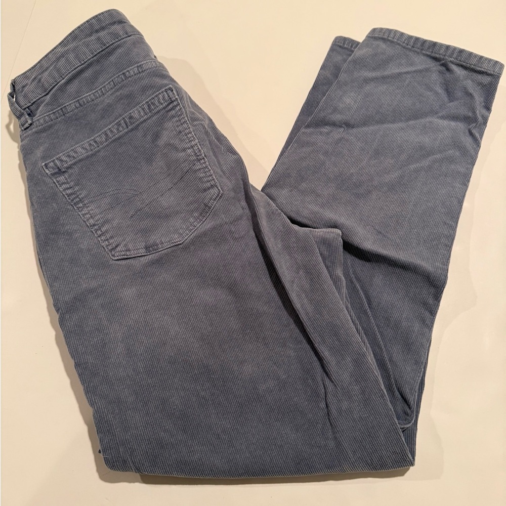 American Eagle Outfitters Blue Mom Straight Leg Stretch Corduroy Pants
